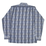 MORGAN Mens Shirt Grey Check Long Sleeve M