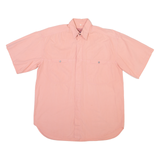AUTHENTIC FABRIC Mens Plain Shirt Pink L