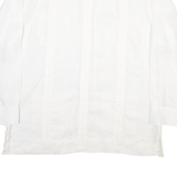 BOHIO Mens Plain Shirt White Long Sleeve XL