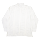 BOHIO Mens Plain Shirt White Long Sleeve XL