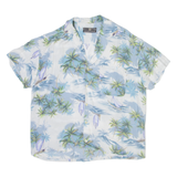 AUTHENTIC WEAR Mens Hawaiian Shirt Blue Floral S