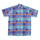 Mens Shirt Blue Check L