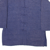Mens Plain Shirt Blue Long Sleeve M