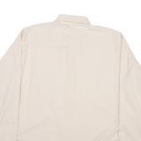 TOP SHIRT Mens Plain Shirt Beige Long Sleeve M