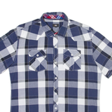 YES NO Mens Shirt Blue Check M