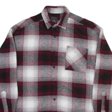 EKSI1 Mens Shirt Red Check Long Sleeve S
