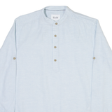ONLY & SONS Slim Fit Mens Plain Shirt Blue Long Sleeve XS