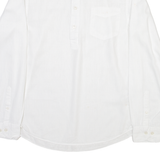 PIER ONE Mens Plain Shirt White Long Sleeve S