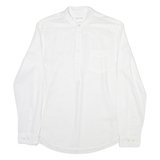 PIER ONE Mens Plain Shirt White Long Sleeve S