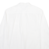 PIER ONE Mens Plain Shirt White Long Sleeve S