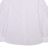 Mens Shirt White Striped Long Sleeve M