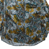 Womens Shirt Blue Crazy Pattern Long Sleeve M