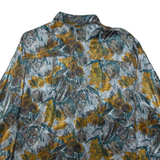 Womens Shirt Blue Crazy Pattern Long Sleeve M