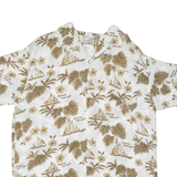 WORLD OF BASIC Mens Hawaiian Shirt White Floral XL