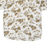 WORLD OF BASIC Mens Hawaiian Shirt White Floral XL