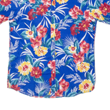 Mens Hawaiian Shirt Blue Floral S