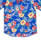 Mens Hawaiian Shirt Blue Floral S