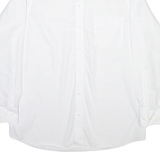 WALBUSCH Mens Plain Shirt White Long Sleeve M