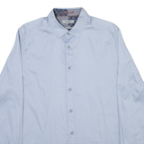 TED BAKER Mens Plain Shirt Blue Long Sleeve M