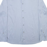 TED BAKER Mens Plain Shirt Blue Long Sleeve M
