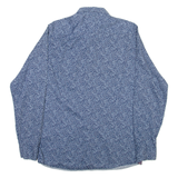 TED BAKER Mens Shirt Blue Floral Long Sleeve M
