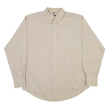 BEN SHERMAN Mens Plain Shirt Beige Long Sleeve L