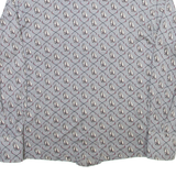 AVON Horses Mens Shirt Grey Cashmere 90s Check Long Sleeve XXS