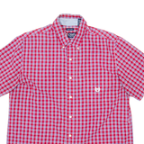 CHAPS Mens Shirt Red Check L