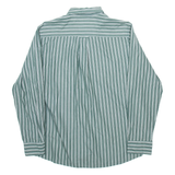 CHAPS Mens Shirt Green Striped Long Sleeve L