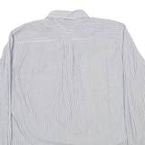 TOMMY HILFIGER Mens Shirt Black Striped Long Sleeve XL