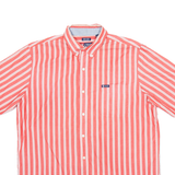 CHAPS Mens Shirt Red Striped L