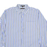 TOMMY HILFIGER Mens Shirt Blue Striped Long Sleeve 2XL