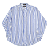 TOMMY HILFIGER Mens Shirt Blue Striped Long Sleeve 2XL