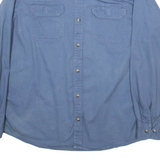 WRANGLER Mens Plain Shirt Blue Long Sleeve M