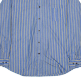NAUTICA Mens Shirt Blue Striped Long Sleeve L