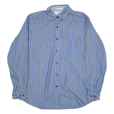 NAUTICA Mens Shirt Blue Striped Long Sleeve L