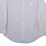 CHAPS Mens Shirt Grey Striped Long Sleeve M