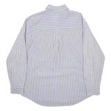 CHAPS Mens Shirt Grey Striped Long Sleeve M