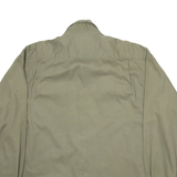 WRANGLER Mens Plain Shirt Green Long Sleeve 2XL