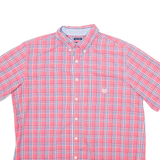 CHAPS Mens Shirt Pink Check XL