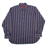 TOMMY HILFIGER Mens Shirt Blue Striped Long Sleeve XL