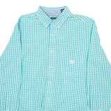 CHAPS Mens Shirt Blue Gingham Long Sleeve M