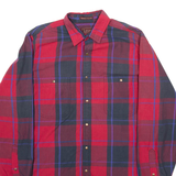 LEVI'S Mens Shirt Red Check Long Sleeve M