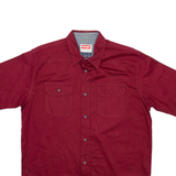 WRANGLER Mens Plain Shirt Red M
