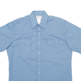WRANGLER Mens Shirt Blue Crazy Pattern L