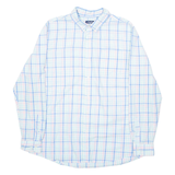 CHAPS Mens Shirt Blue Check Long Sleeve XL