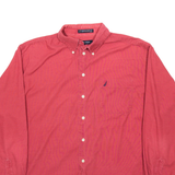 NAUTICA Mens Plain Shirt Red Long Sleeve XL
