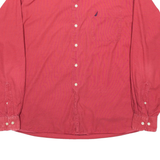 NAUTICA Mens Plain Shirt Red Long Sleeve XL