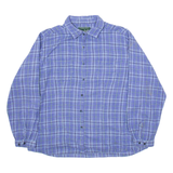 WOOLRICH Womens Shirt Purple Wool Check Long Sleeve XL
