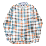 TOMMY HILFIGER Mens Shirt White Check Long Sleeve M